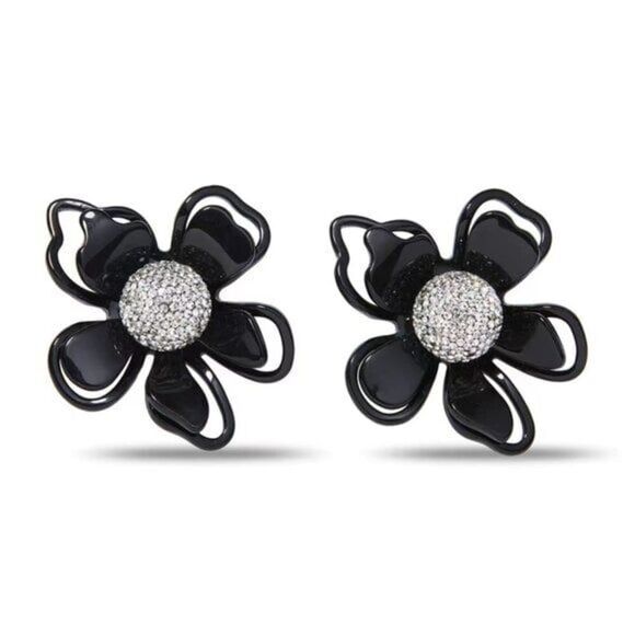 Brand New. Lele Sadoughi Crystal Azalea Statement Earrings - Picture 13 of 13